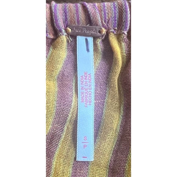 Free People Annabelle Striped Multicolor Gauzy Yarn Dye Set Shorts & Top Small - Picture 3 of 12